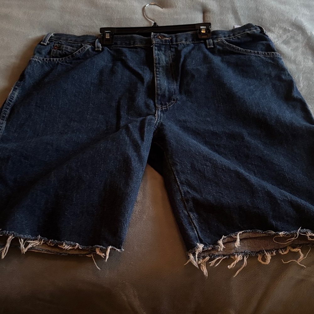Distressed Denim Shorts